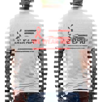 In February We Wear Red Heart Disease Awareness Month Men's Back Print T-Shirt - Monsterry