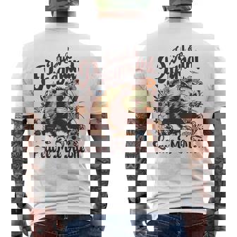 Feral And Pregnant Leave Me Alone Pregnancy Opossum Men's Back Print T-Shirt - Monsterry