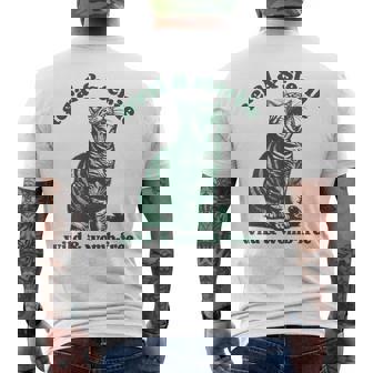Feral And Sterile Cat Hysterectomy Uterus Women's Joke Men's T-shirt Back Print - Monsterry