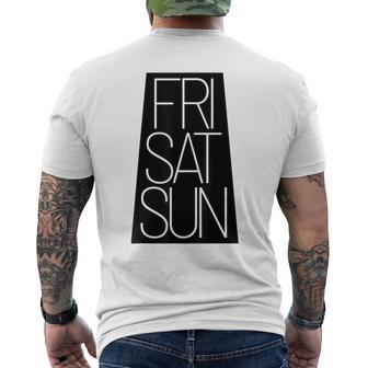 Finally Weekend Celebrate Fri Sat Sun Weekdays Men's Back Print T-Shirt - Monsterry