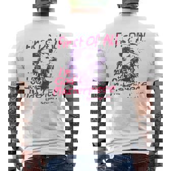 First Of All I'm God's Masterpiece Raccoon Possum Men's T-shirt Back Print - Seseable