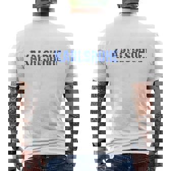 Football Kicken Club Karlsruhe Fan Heimat Baden Blue Blue T-Shirt mit Rückendruck - Geschenkecke
