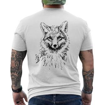 Fox Lovers Fox Motif Animals Gray T-Shirt mit Rückendruck - Geschenkecke