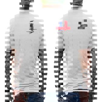France France Drapeau Homme Lettre A Et N France Bleu T-shirt imprimé au dos - Cadeauxyz