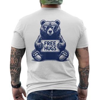 Free Hugs Grizzly Bear Free Bear Hugs Men's T-shirt Back Print - Thegiftio UK