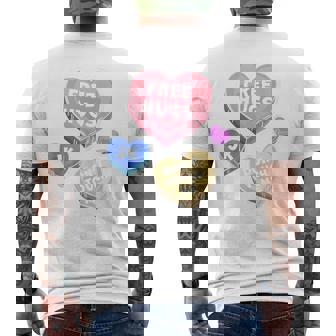 Free Hugs Just Kidding Don't Touch Me Valentines Day Hearts Tank Top Men's Back Print T-Shirt - Monsterry