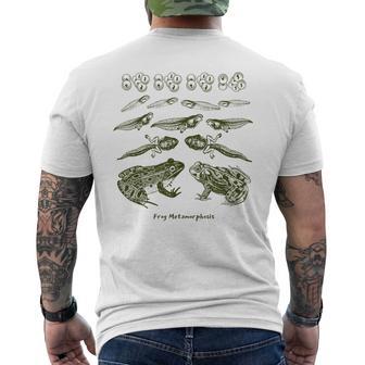 Frog Tadpole Life Cycle Metamorphosis Biology Science T-Shirt mit Rückendruck - Geschenkecke