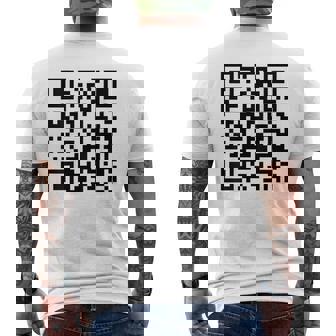 Fu Qr Scan Code Sarcasm Humour Fu Back Print T-Shirt mit Rückendruck - Geschenkecke