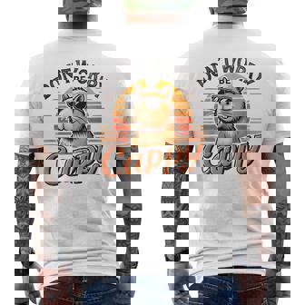 Capybara Dont Be Worry Be Capy Retro Roedor Animal Camiseta Hombre Estampado Espalda - Regaloses
