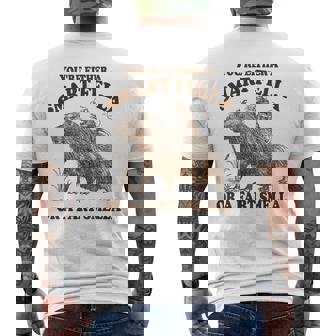 Capybara You're Either A Smart Fella Or A Fart Smella Men's T-shirt Back Print - Thegiftio
