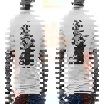 Labubu Cute Labubu The Monsters Brown Mem Costume Men's T-shirt Back Print - Monsterry