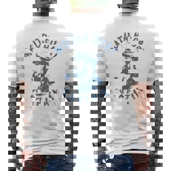 Motor Boat Captain Men's T-shirt Back Print | Mazezy