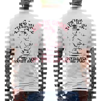 Vintage Auntie Goose On The Loose Men's T-shirt Back Print | Seseable UK