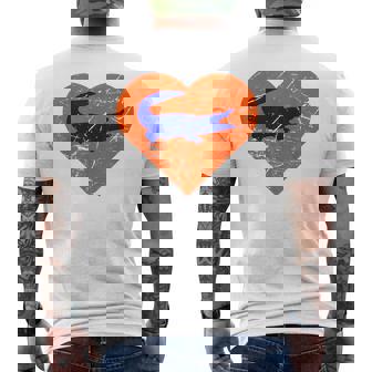 Gators In Heart I Love Gators Men's T-shirt Back Print - Monsterry