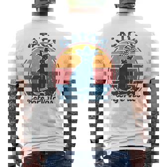 Gatos Before Vatos Retro Vintage Saying Cats Spanish Men's Back Print T-Shirt - Monsterry