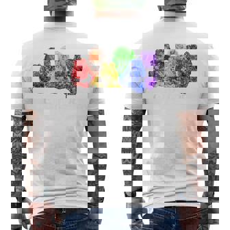 Gay Pride Lions LGBT Rainbow Flag Vintage Men's Back Print T-Shirt - Monsterry