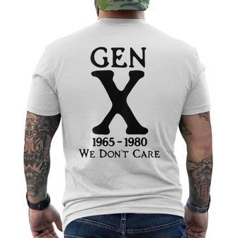 Gen X 1965 1980 Ist Es Uns Egal T-Shirt mit Rückendruck - Geschenkecke