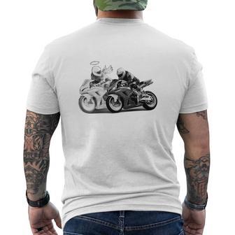 Never Go Faster Than Your Guardian Angel Can Go T-Shirt mit Rückendruck - Geschenkecke