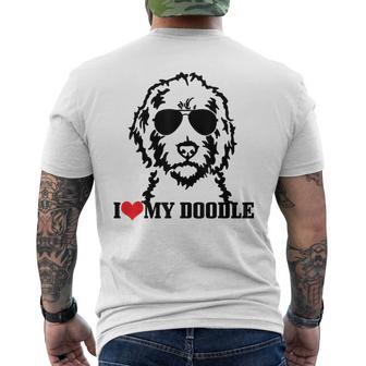 Goldendoodle I Love My Doodle Labradoodle Golden Doodle Dog T-Shirt mit Rückendruck - Geschenkecke