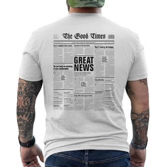 The Good Times Newspaper Journal Motivation T-Shirt mit Rückendruck - Geschenkecke