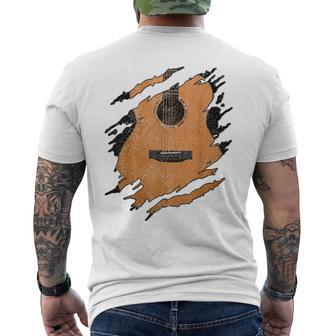 With Guitar Acoustic Music Guitarist Musician Blue T-Shirt mit Rückendruck - Geschenkecke