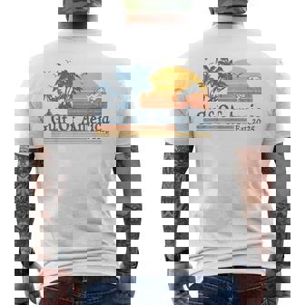 Gulf Of Usa America Est 2025 Retro Vintage Beach Men's T-shirt Back Print - Seseable