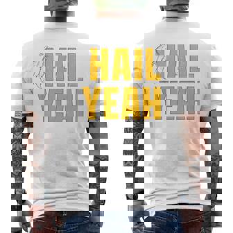 Hail Yeah Washington Washington Fan Merch Men's T-shirt Back Print | Mazezy
