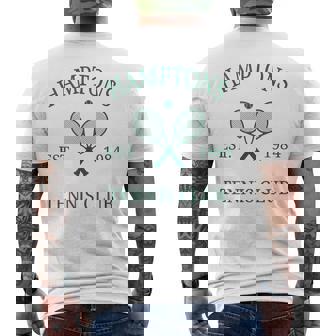 Hamptons Athletics Tennis Club Racquet Prep Vintage NY Tank Top Men's Back Print T-Shirt - Monsterry
