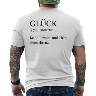 Happiness Definition No Appointments And Easy To Sit T-Shirt mit Rückendruck - Geschenkecke