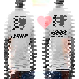 I Heart London Nombre I Love Cosas Personalizadas Camiseta Hombre Estampado Espalda - Regaloses