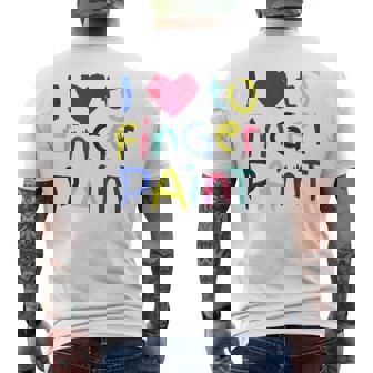 I Heart Love To Finger Paint I'm Paint Cute Couple Men's T-shirt Back Print - Thegiftio UK