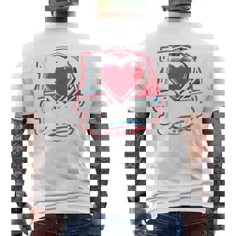 I Heart Yapping Talkative Men's Back Print T-Shirt - Monsterry