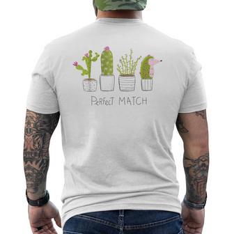 Hedgehog Hedgehog Perfect Match Cacti T-Shirt mit Rückendruck - Geschenkecke