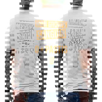 Humour Alcool Mon Groupe Sanguin C'est 0 Pastis Apéro T-shirt imprimé au dos - Cadeauxyz