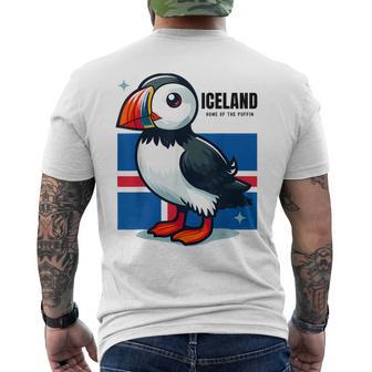 Iceland Iceland Flag Puffin T-Shirt mit Rückendruck - Geschenkecke