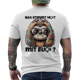 Ich Hasse Menschen Was Stimmt Denn Mit Dir Nicht T-Shirt mit Rückendruck - Geschenkecke