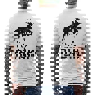 Idaho Vintage Moose Souvenir Men's T-shirt Back Print - Thegiftio