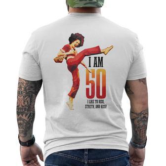 I’M Fifty Five-Oh 50 Sally Kick Lady Birthday Men's T-shirt Back Print - Thegiftio UK