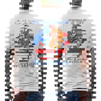 I'm Just Here For The Wieners Hot Dog USA Flag 4Th Of July Premium Men's Back Print T-Shirt - Monsterry