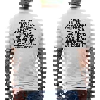 I'm An Overthinker But Also A IDGAFER So It Balances Out Men's Back Print T-Shirt - Monsterry