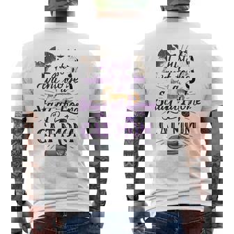 I Just Want To Be A Stay At Home Cat Mom Men's Back Print T-Shirt - Monsterry