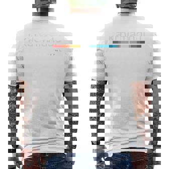 Katmandú Nepal Diseño Retro Manga Larga Camiseta Hombre Estampado Espalda - Regaloses