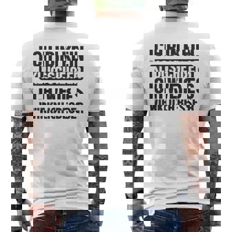 Kein Klugscheißer Weiß Es Wirklich Besser Lustiger Spruch T-Shirt mit Rückendruck - Geschenkecke
