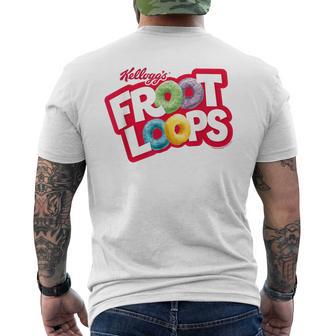 Kellogg's Froot Loops Breakfast Cereal Logo Blue T-Shirt mit Rückendruck - Geschenkecke