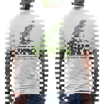 KENYA Africa Samburu Reserve African Safari Leopard Tank Top Men's Back Print T-Shirt - Monsterry