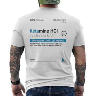 Ketamine Hci Keta Trip Rave Festival Techno T-Shirt mit Rückendruck - Geschenkecke