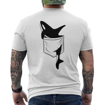 Casual Killer Whale Orca In Your Pocket Blue T-Shirt mit Rückendruck - Geschenkecke