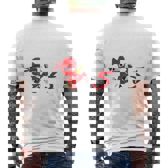 Kinder 5 Geburtstag Junge 5 Jahre Alt Fünfjähriger Ninja Rot T-Shirt mit Rückendruck - Geschenkecke