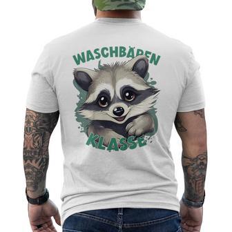 Kinder Waschbärenklasse In Der Grundschule Klassentier Waschbär T-Shirt mit Rückendruck - Geschenkecke