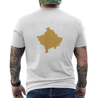 Kosovo Flag Nation Cosovaria Supporter Kosovo Blue T-Shirt mit Rückendruck - Geschenkecke